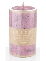 Pl Bordowy Świeca Rustic Patyn Walec Średni Fi7