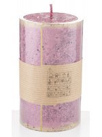 Pl Bordowy Świeca Rustic Patyn Walec Średni Fi7