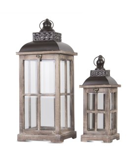 Lampion Drewniany Kpl.