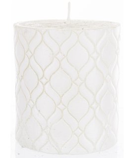 Pl Świeca Walec Mały Monako Biały