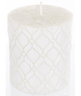 Pl Świeca Walec Mały Monako Biały