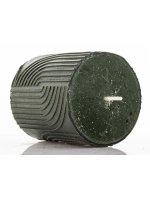 Pl Świeca Boho Walec Mały Zieleń Metalik