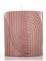 Pl Świeca Boho Walec Mały Brudny Róż