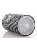 Pl Świeca Boho Walec Średni Czarny Srebro