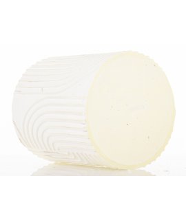 Pl Świeca Boho Walec Mały Biały Perła