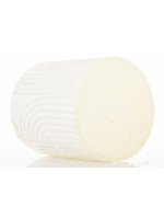 Pl Świeca Boho Walec Mały Biały Perła