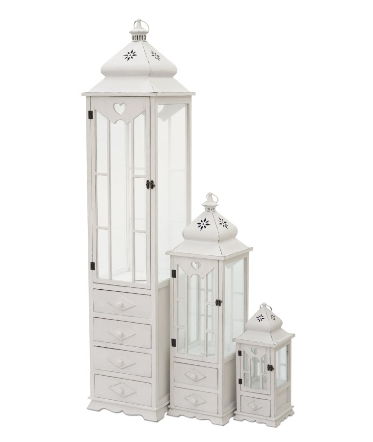 Lampion Drewniany S/3