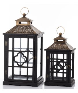 Lampion Drewniany Kpl. 2 Szt. Lampion Drewniany Kpl. 2 Szt.