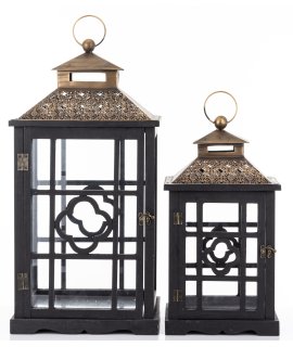 Lampion Drewniany Kpl. 2 Szt. Lampion Drewniany Kpl. 2 Szt.