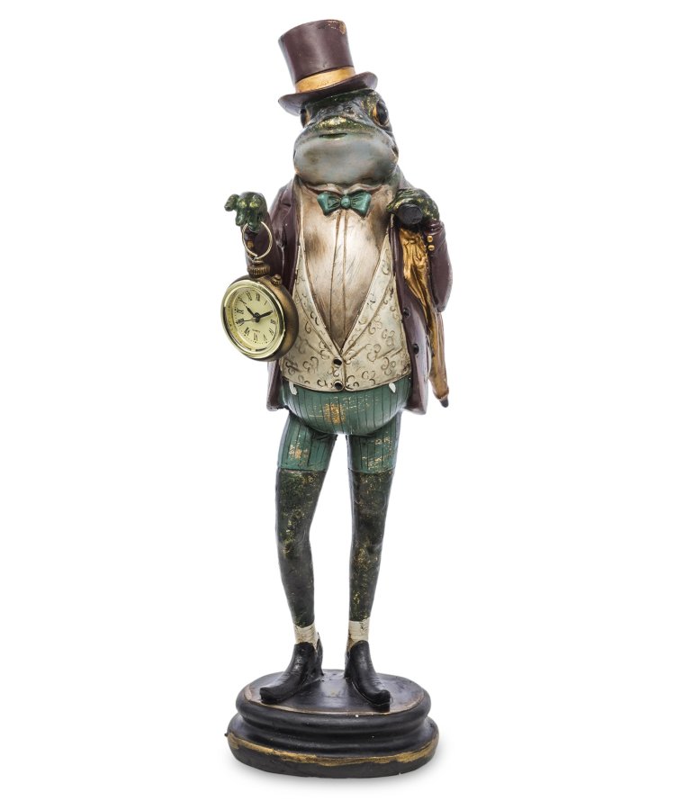 Figurka Żaba Z Zegarkiem