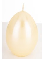 Pl Świeca Jajko Duże Opal Kremowy