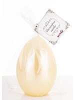 Pl Świeca Jajko Duże Opal Kremowy