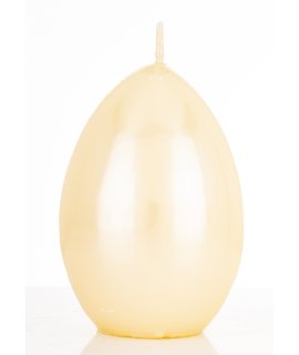 Pl Świeca Jajko Duże Opal Kremowy