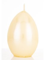 Pl Świeca Jajko Duże Opal Kremowy