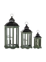 Lampion Drewniany Kpl. 3 Szt.