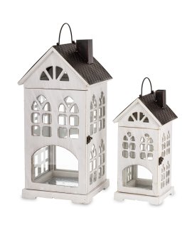 Lampion Drewniany Kpl. 2 Szt.