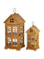 Lampion Drewniany Kpl. 2 Szt.