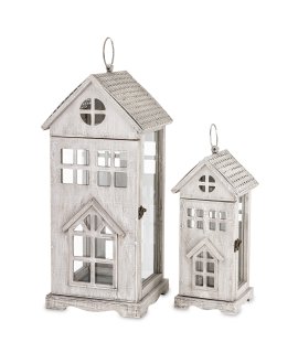 Lampion Drewniany Kpl. 2 Szt.