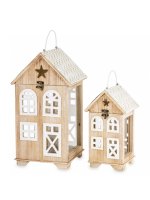 Lampion Drewniany Kpl. 2 Szt.