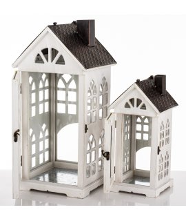 Lampion Drewniany Kpl. 2 Szt.