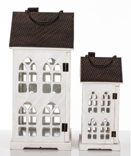 Lampion Drewniany Kpl. 2 Szt.