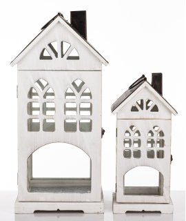 Lampion Drewniany Kpl. 2 Szt.