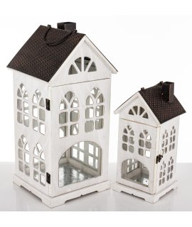 Lampion Drewniany Kpl. 2 Szt.