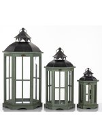 Lampion Drewniany Kpl. 3 Szt.