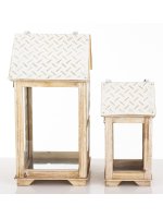 Lampion Drewniany Kpl. 2 Szt.