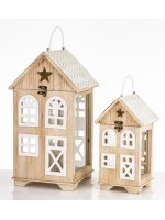 Lampion Drewniany Kpl. 2 Szt.