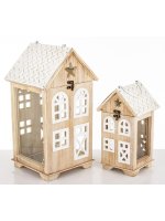 Lampion Drewniany Kpl. 2 Szt.