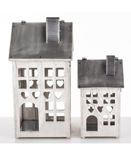 Lampion Drewniany Kpl. 2 Szt.