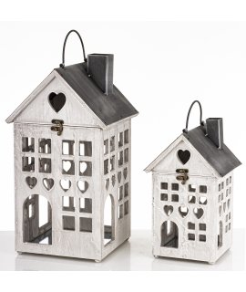 Lampion Drewniany Kpl. 2 Szt.