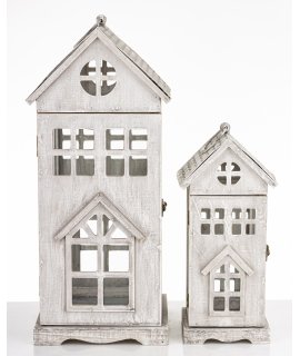 Lampion Drewniany Kpl. 2 Szt.