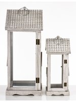 Lampion Drewniany Kpl. 2 Szt.