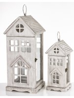Lampion Drewniany Kpl. 2 Szt.