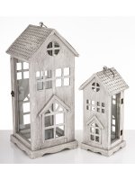 Lampion Drewniany Kpl. 2 Szt.