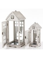 Lampion Drewniany Kpl. 2 Szt.