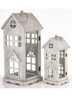 Lampion Drewniany Kpl. 2 Szt.