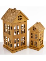 Lampion Drewniany Kpl. 2 Szt.