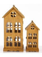 Lampion Drewniany Kpl. 2 Szt.