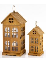 Lampion Drewniany Kpl. 2 Szt.