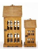 Lampion Drewniany Kpl. 2 Szt.