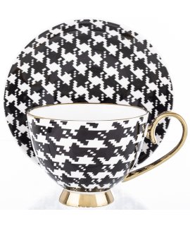 Komplet Filiżanek Z Podstawką 2+2