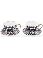 Komplet Filiżanek Z Podstawką 2+2